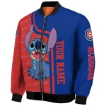 personalized chicago cubs stitch laughing blue bomber jacket best selling