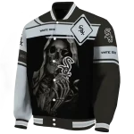 personalized chicago white sox reaper hands black varsity jacket best selling