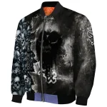personalized chicago white sox skull cluster black bomber jacket best selling