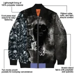 personalized chicago white sox skull cluster black bomber jacket best selling