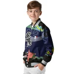 personalized chicago white sox spongebob playtime black blue varsity jacket best selling