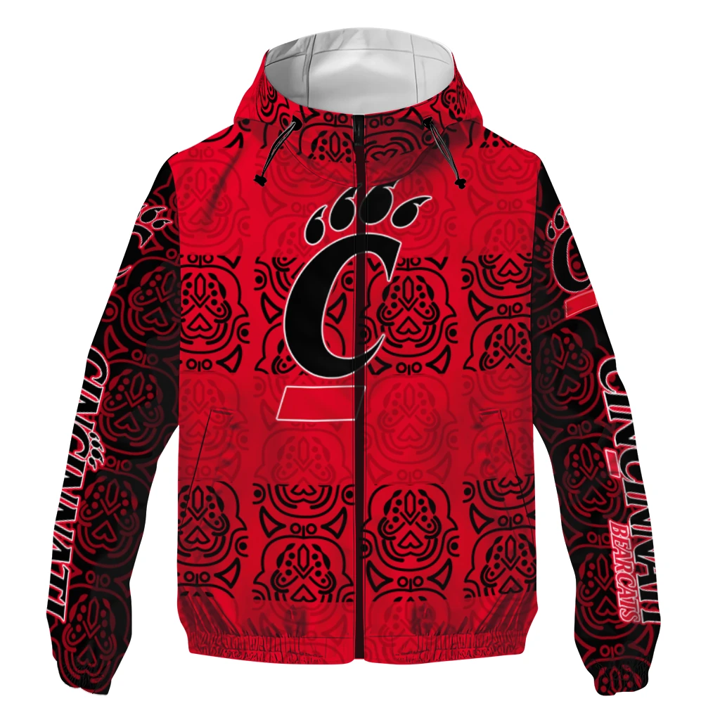 personalized cincinnati bearcats cat eyes red windbreaker jacket best selling personalized cincinnati bearcats cat eyes red windbreaker jacket best selling