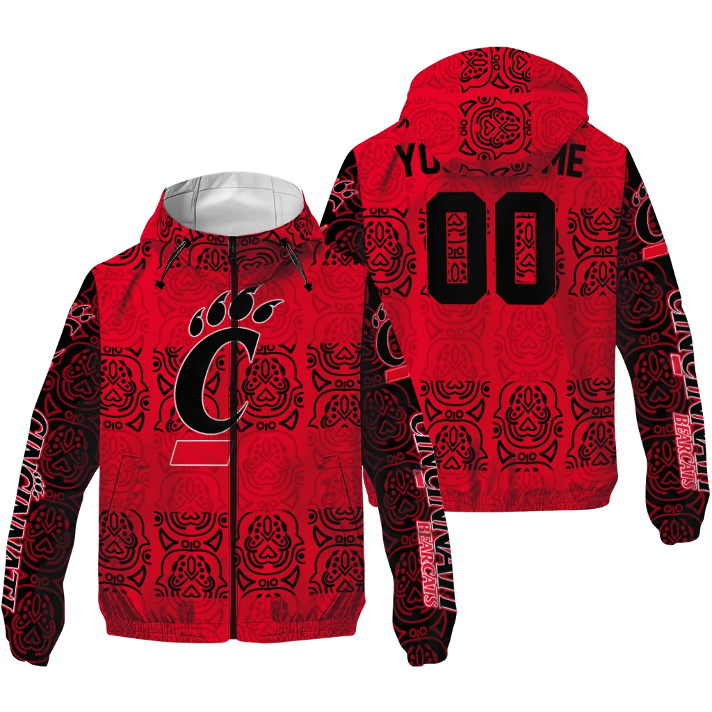 personalized cincinnati bearcats cat eyes red windbreaker jacket high quality personalized cincinnati bearcats cat eyes red windbreaker jacket high quality