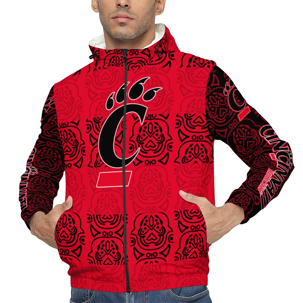 personalized cincinnati bearcats cat eyes red windbreaker jacket top rated personalized cincinnati bearcats cat eyes red windbreaker jacket top rated