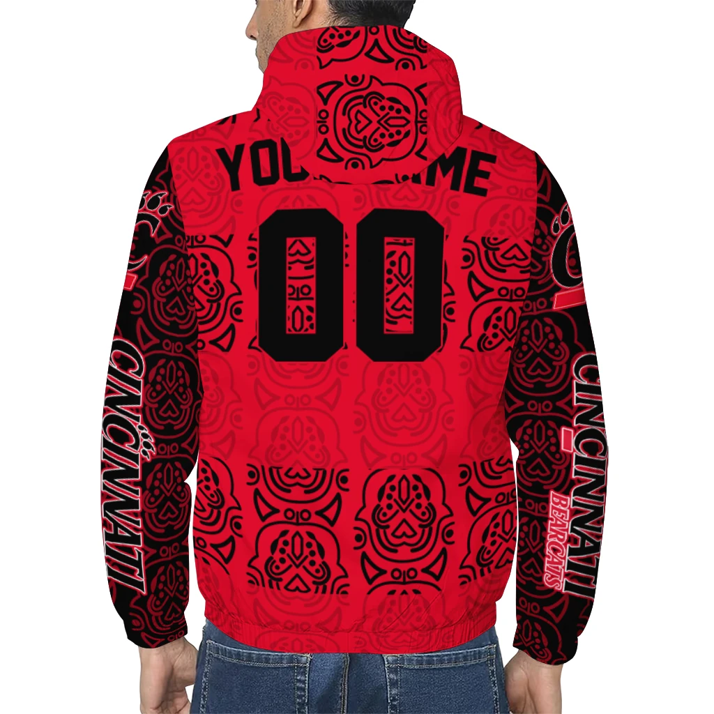 personalized cincinnati bearcats cat eyes red windbreaker jacket trendy personalized cincinnati bearcats cat eyes red windbreaker jacket trendy