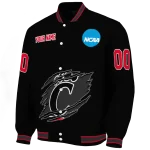 personalized cincinnati bearcats claw shred black varsity jacket best selling