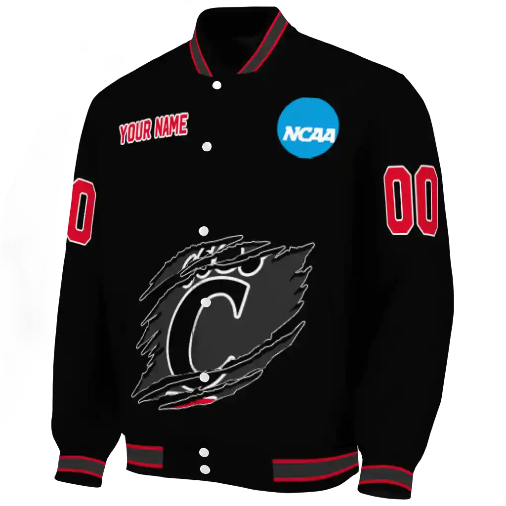 personalized cincinnati bearcats claw shred black varsity jacket best selling personalized cincinnati bearcats claw shred black varsity jacket best selling