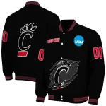 personalized cincinnati bearcats claw shred black varsity jacket best selling