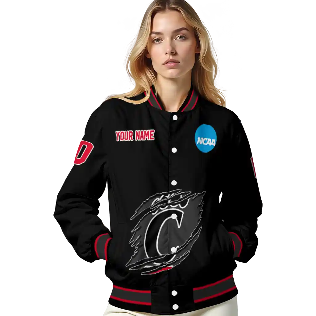personalized cincinnati bearcats claw shred black varsity jacket latest model personalized cincinnati bearcats claw shred black varsity jacket latest model