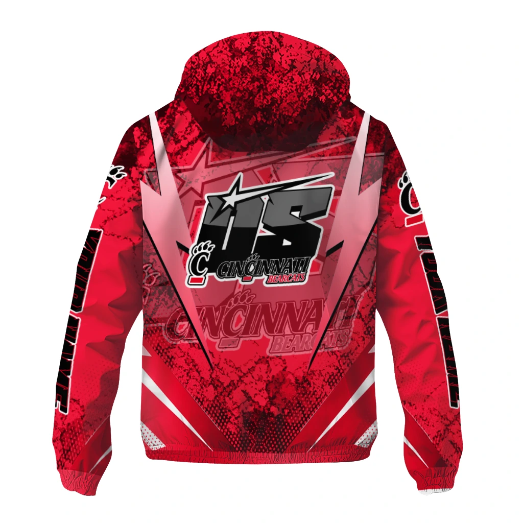 personalized cincinnati bearcats us rock star red windbreaker jacket fashion forward personalized cincinnati bearcats us rock star red windbreaker jacket fashion forward