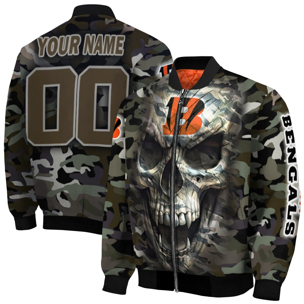personalized cincinnati bengals camouflage skull camouflage bomber jacket best selling personalized cincinnati bengals camouflage skull camouflage bomber jacket best selling
