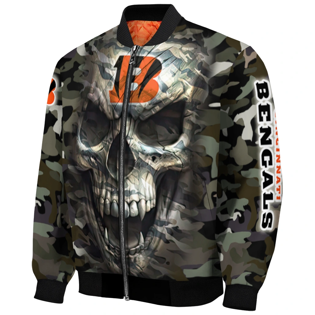 personalized cincinnati bengals camouflage skull camouflage bomber jacket fashion forward personalized cincinnati bengals camouflage skull camouflage bomber jacket fashion forward
