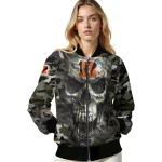 personalized cincinnati bengals camouflage skull camouflage bomber jacket best selling