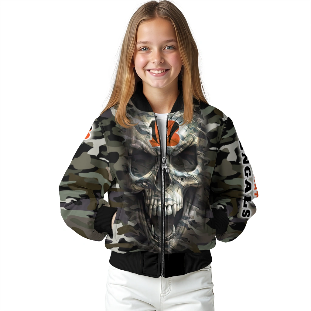 personalized cincinnati bengals camouflage skull camouflage bomber jacket top rated personalized cincinnati bengals camouflage skull camouflage bomber jacket top rated