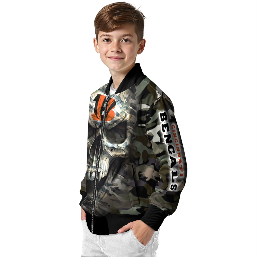 personalized cincinnati bengals camouflage skull camouflage bomber jacket trendy personalized cincinnati bengals camouflage skull camouflage bomber jacket trendy