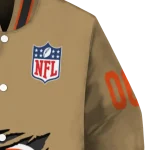 personalized cincinnati bengals claw tear beige varsity jacket best selling