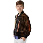 personalized cincinnati bengals flag wood brown bomber jacket best selling