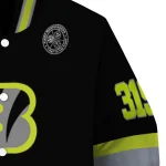 personalized cincinnati bengals heartbeat accent black green varsity jacket best selling
