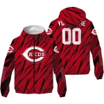 personalized cincinnati reds abstract streaks red windbreaker jacket best selling