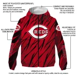personalized cincinnati reds abstract streaks red windbreaker jacket best selling