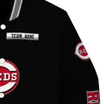 personalized cincinnati reds american flag skull black varsity jacket best selling