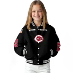 personalized cincinnati reds american flag skull black varsity jacket best selling