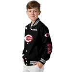 personalized cincinnati reds american flag skull black varsity jacket best selling