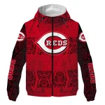 personalized cincinnati reds cat eyes red windbreaker jacket best selling