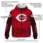 personalized cincinnati reds cat eyes red windbreaker jacket best selling