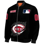 personalized cincinnati reds claw fragment black bomber jacket best selling