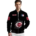 personalized cincinnati reds claw fragment black bomber jacket best selling