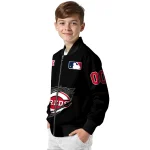 personalized cincinnati reds claw fragment black bomber jacket best selling