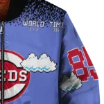 personalized cincinnati reds mario blocks blue black bomber jacket best selling