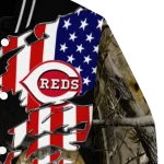 personalized cincinnati reds patriot deer camouflage varsity jacket best selling