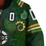 personalized cincinnati reds shamrock vortex green bomber jacket best selling