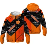 personalized clemson tigers arrow matrix orange black windbreaker jacket best selling