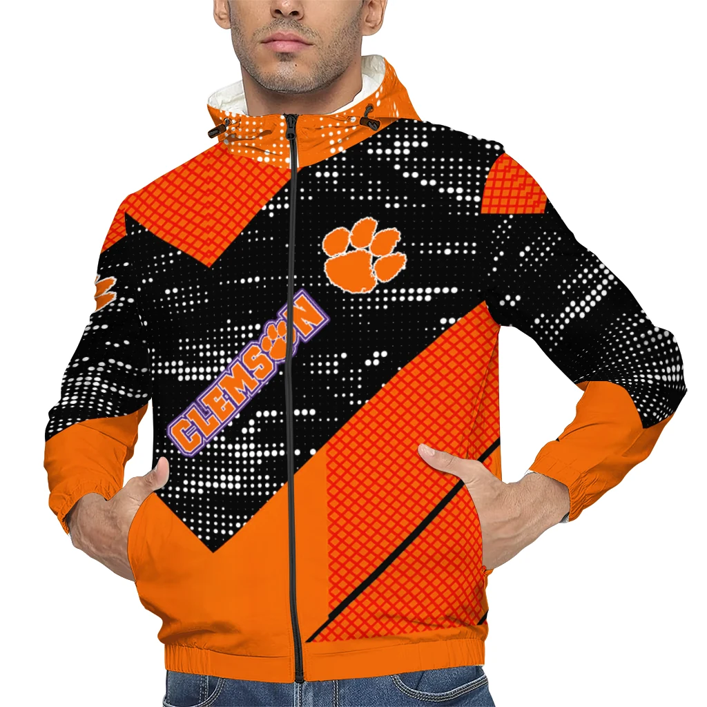 personalized clemson tigers arrow matrix orange black windbreaker jacket top rated personalized clemson tigers arrow matrix orange black windbreaker jacket top rated
