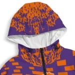 personalized clemson tigers brick motion orange black windbreaker jacket best selling