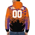 personalized clemson tigers brick motion orange black windbreaker jacket best selling
