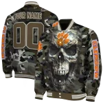 personalized clemson tigers camouflage skull camouflage varsity jacket best selling