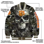 personalized clemson tigers camouflage skull camouflage varsity jacket best selling
