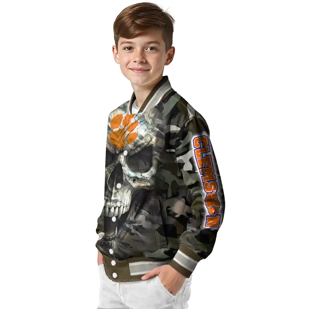 personalized clemson tigers camouflage skull camouflage varsity jacket trendy personalized clemson tigers camouflage skull camouflage varsity jacket trendy