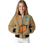 personalized clemson tigers claw effect beige bomber jacket best selling