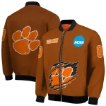 personalized clemson tigers claw mark orange bomber jacket best selling