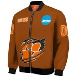 personalized clemson tigers claw mark orange bomber jacket best selling