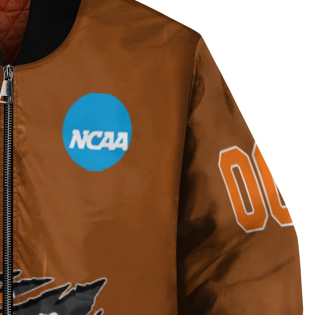 personalized clemson tigers claw mark orange bomber jacket premium grade personalized clemson tigers claw mark orange bomber jacket premium grade