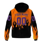 personalized clemson tigers flame trim orange black windbreaker jacket best selling