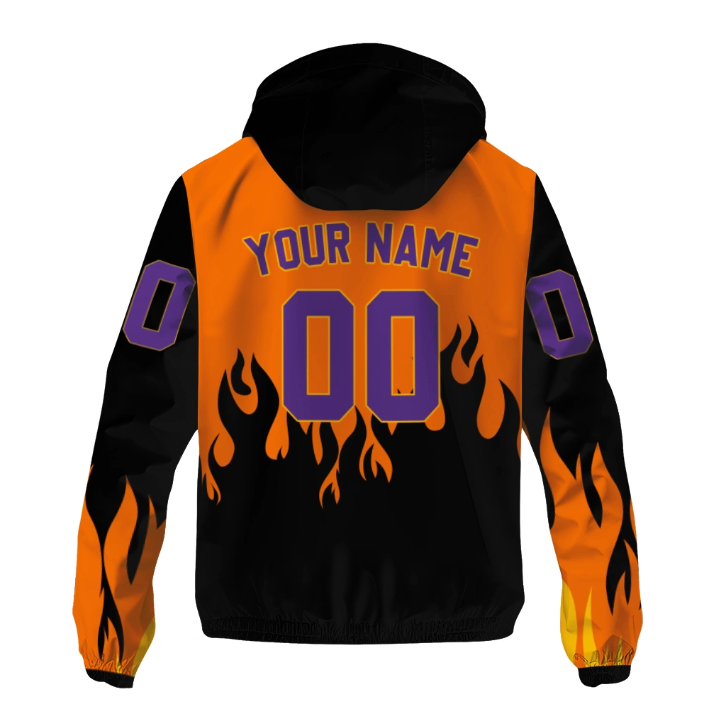 personalized clemson tigers flame trim orange black windbreaker jacket fashion forward personalized clemson tigers flame trim orange black windbreaker jacket fashion forward