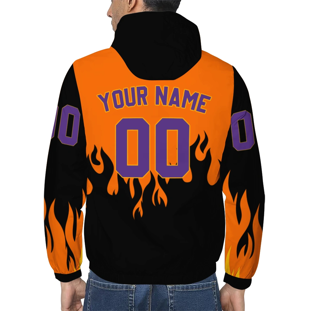 personalized clemson tigers flame trim orange black windbreaker jacket trendy personalized clemson tigers flame trim orange black windbreaker jacket trendy