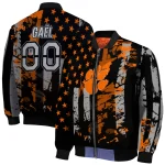 personalized clemson tigers star stripes orange black bomber jacket best selling